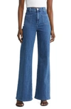 Le Jean Virginia Patch Pocket High Waist Ankle Wide Leg Jeans In Love Song