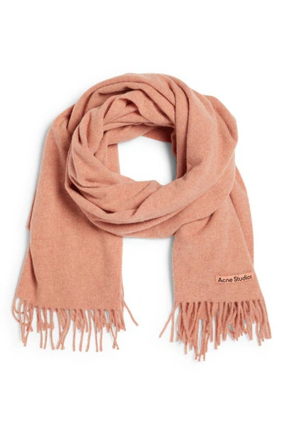 Acne Studios Canada Fringe Scarf In Rose Melange