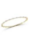 Chloe & Madison Chloe And Madison 14k Gold Plated Sterling Silver & Cz Bangle Bracelet In Gold