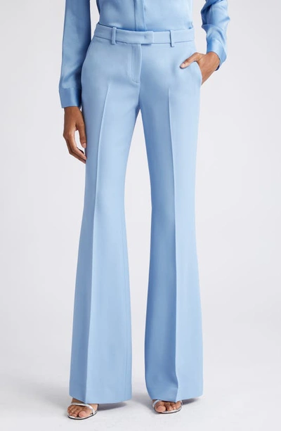 Michael Kors Haylee Double-crepe Flare Trousers In Coast