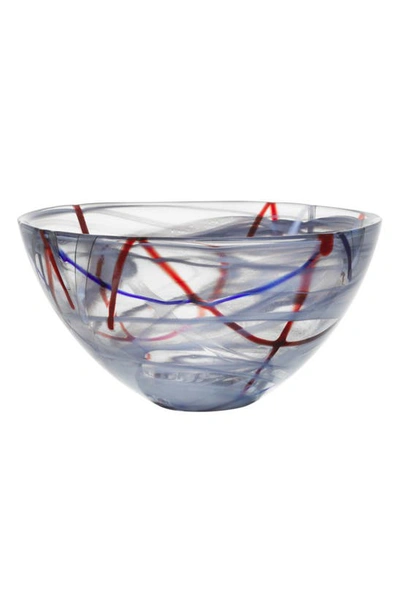 Kosta Boda Medium Contrast Glass Bowl In Clear Tones