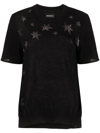 Zadig & Voltaire Ida Stars Rhinestone-embellished Knitted Top In Black