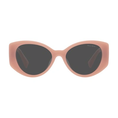 Miu Miu Mu 03ws Pink Opal Female Sunglasses In Dark Grey