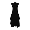 Stella Mccartney Asymmetric Ribbed-knit Dress In 1000