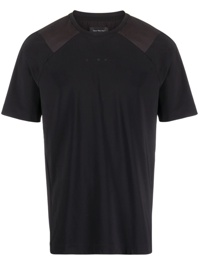There Was One Panelled Short-sleeve T-shirt In Black