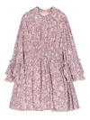Simonetta Floral-print Cotton Dress In Pink