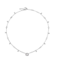 Gucci 18kt White Gold Interlocking G Diamond Necklace In White