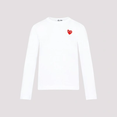 Comme Des Garçons Play Logo Embroidered Long In White