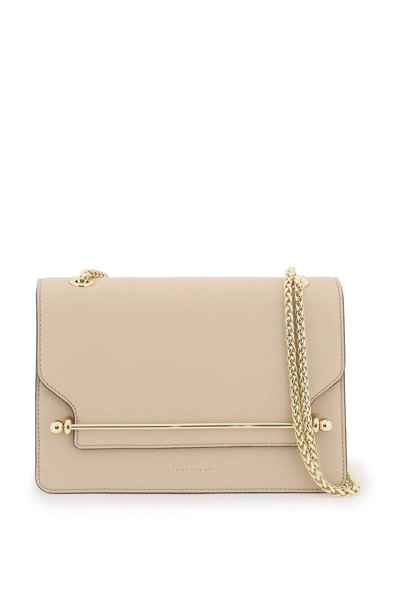 STRATHBERRY: East/west mini leather bag - Yellow Cream  Strathberry mini  bag EAST/WEST MINI - W online at