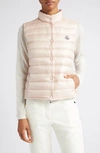 Moncler Liane Quilted Down Vest In Pink