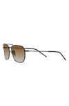 Ray Ban Caravan Reverse 58mm Gradient Square Sunglasses In Black