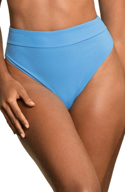 Maaji Mosaico Suzy Q Reversible Bikini Bottoms In Blue