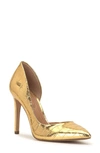 Jessica Simpson Prizma 8 Half D'orsay Pump In Meta Gold