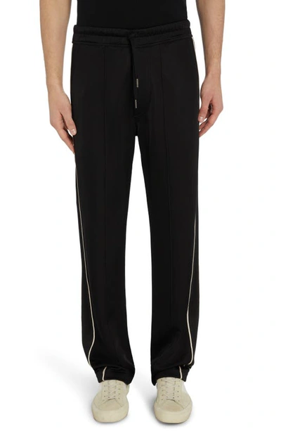 Tom Ford Black Piping Sweatpants In Lb999 Black