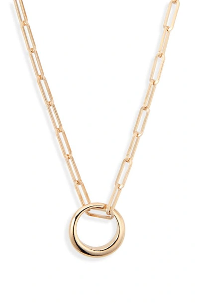 Isabel Marant Ring Pendant Chain Necklace In Dore
