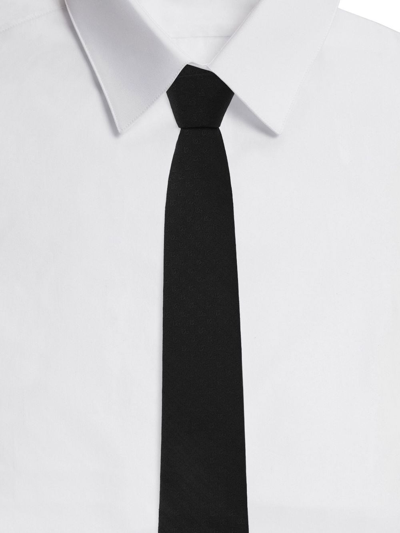 Dolce & Gabbana 6 Cm Tie-design Silk Jacquard Blade Tie In Black