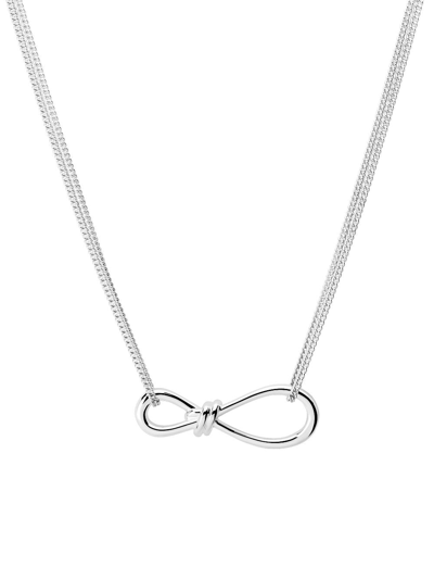 Tane México 1942 Knot-detailing Polished-finish Necklace In Silver