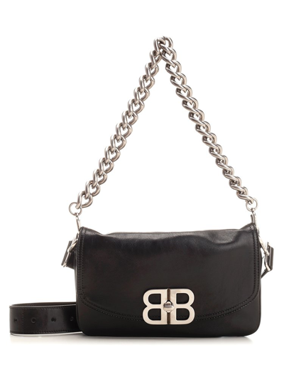 Balenciaga Bb Soft Small Shoulder Bag In Black