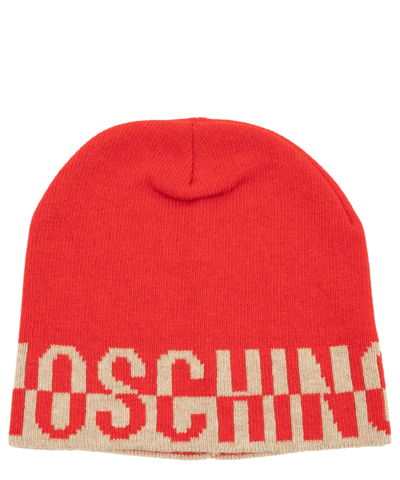 Moschino Cashmere Beanie In Red