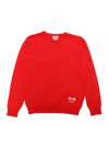 Gucci Kids' Cotton Sweater With Horsebit In Red