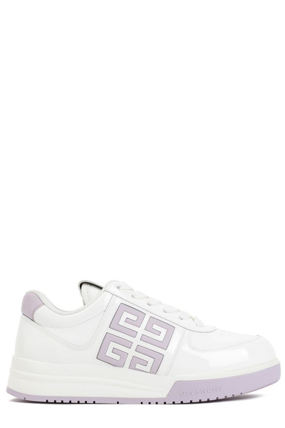 Givenchy Patent Leather Sneakers With Lateral 4g Logo In White
