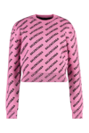 BALENCIAGA BALENCIAGA ALLOVER LOGO KNIT JUMPER