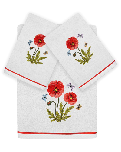 Linum Home Textiles Polly 3pc Embellished Turkish Cotton Towel Set