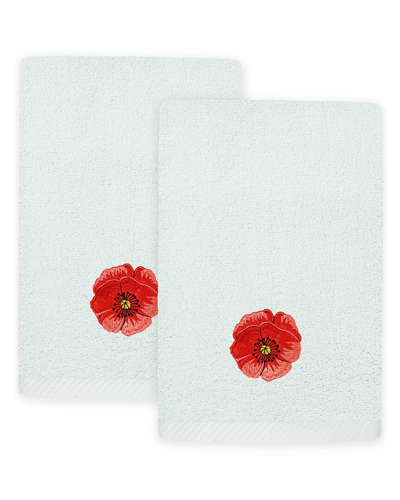 Linum Home Textiles Polly 2pc Embellished Turkish Cotton Fingertip Towel Set