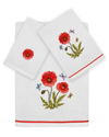 Linum Home Textiles Polly 3pc Embellished Turkish Cotton Towel Set