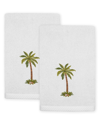 Linum Home Textiles Palmera 2pc Embellished Turkish Cotton Fingertip Towel Set