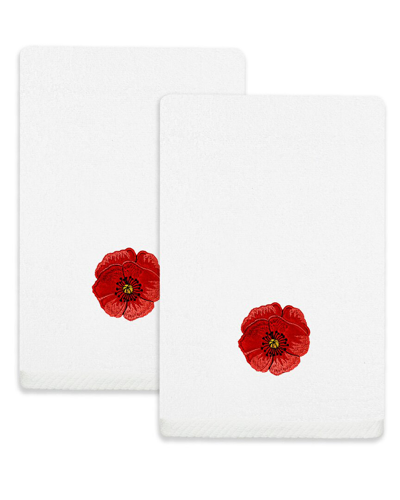Linum Home Textiles Polly 2pc Embellished Turkish Cotton Fingertip Towel Set