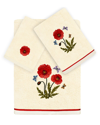 Linum Home Textiles Polly 3pc Embellished Turkish Cotton Towel Set