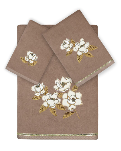 Linum Home Textiles Maggie 3pc Embellished Turkish Cotton Towel Set