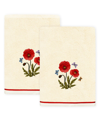 Linum Home Textiles Polly 2pc Embellished Turkish Cotton Bath Towel Set