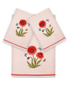 Linum Home Textiles Polly 3pc Embellished Turkish Cotton Towel Set