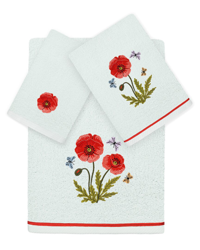 Linum Home Textiles Polly 3pc Embellished Turkish Cotton Towel Set
