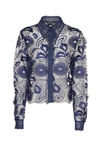 Alberta Ferretti Floral Shirt In Blu