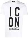 Dsquared2 Dsq2 Icon Logo Cool Fit Ss Tshirt Wht In White