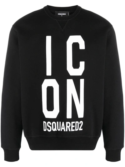 Dsquared2 Icon Logo-print Cotton Sweatshirt In Black