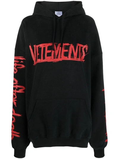 Vetements Cotton Sweatshirt In Black