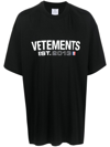 Vetements Logo-print Drop-shoulder T-shirt In Black