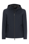 Woolrich Pacific Jacket In Black Softshell In Blue