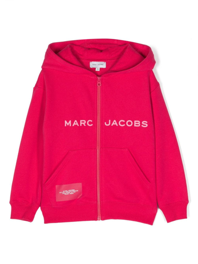 Marc Jacobs Kids' Kapuzenjacke Mit Logo-print In Pink