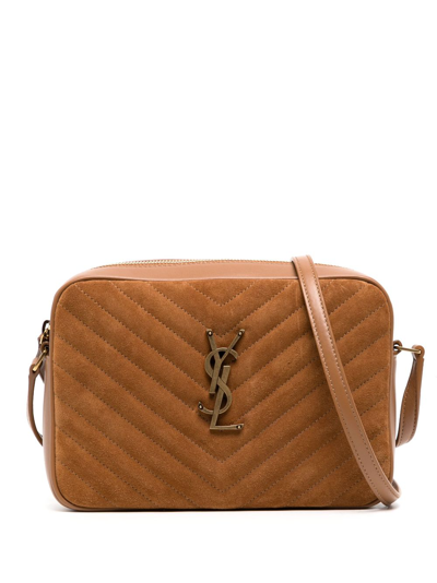 Saint Laurent Lou Leather Camera Bag In Brown