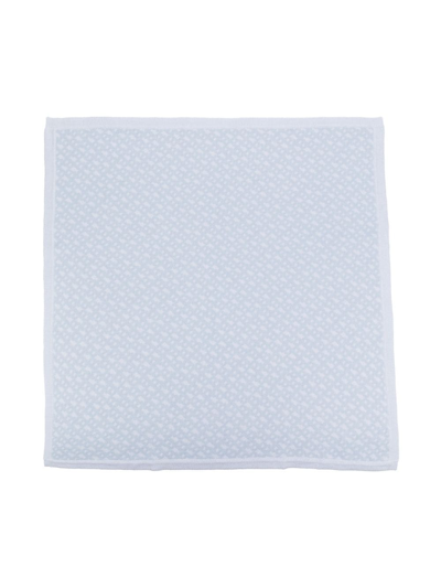 Bosswear Monogram-pattern Cotton Blanket In Blue
