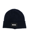 Bosswear Embroidered-logo Beanie Hat In Blue