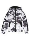 Dkny Reversible Logo-print Puffer Jacket In White