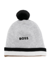 BOSSWEAR LOGO-PRINT COTTON BOBBLE HAT