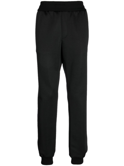 Versace Logo-print Track Trousers In Schwarz