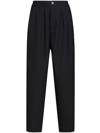 Marni Relaxed-fit Trousers With Pleated Front In Black